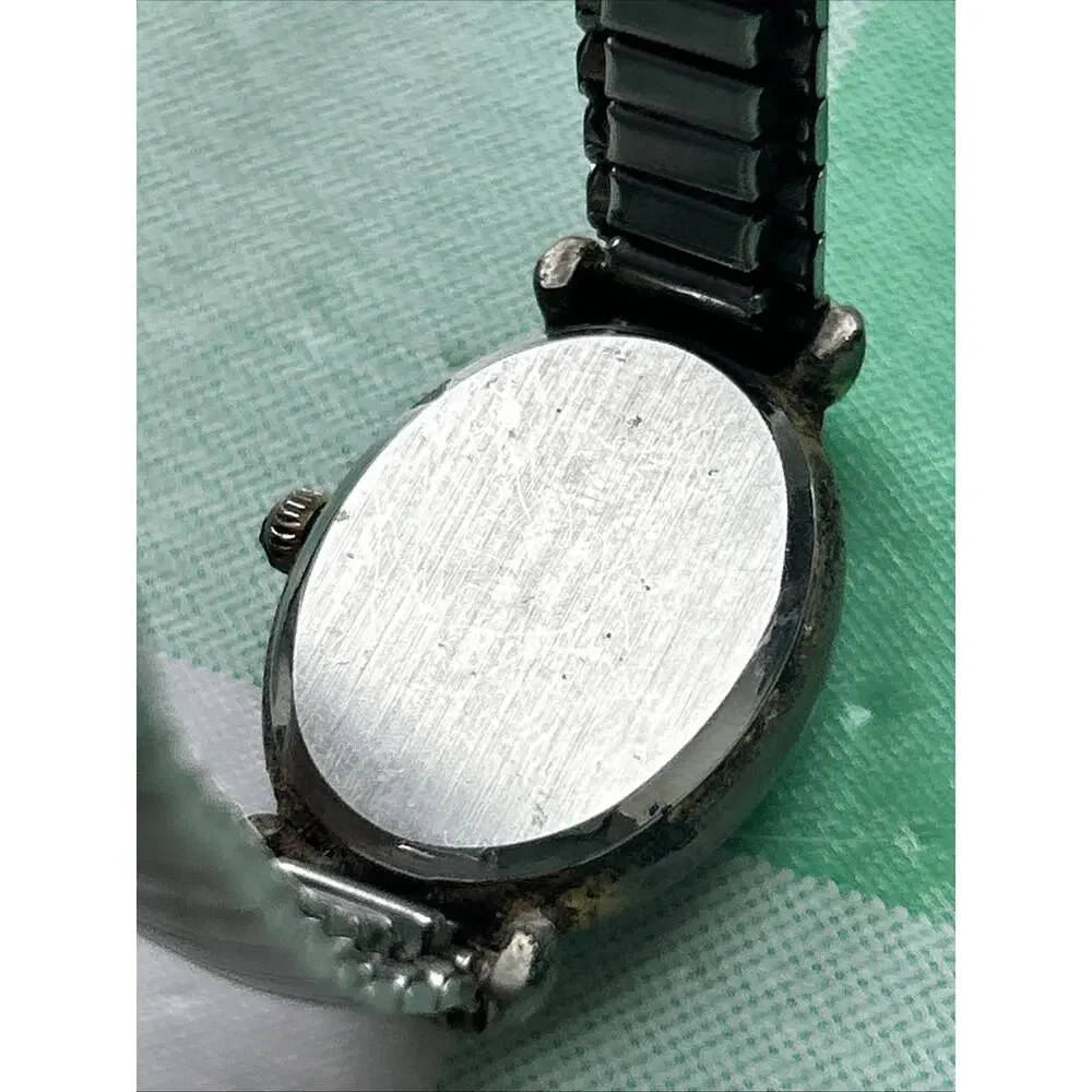 Rumours Silver Tone Women’s Stretch Band Quartz Watch
